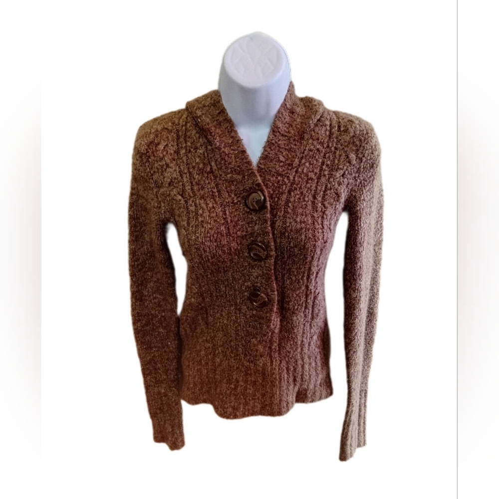 Arizona Jean Company Tan Cable Knit Cardigan